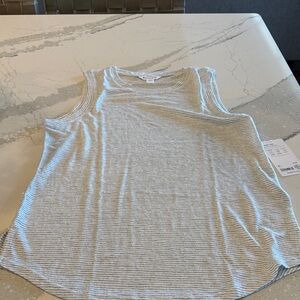 Athleta Gray Striped Tank Top NWT